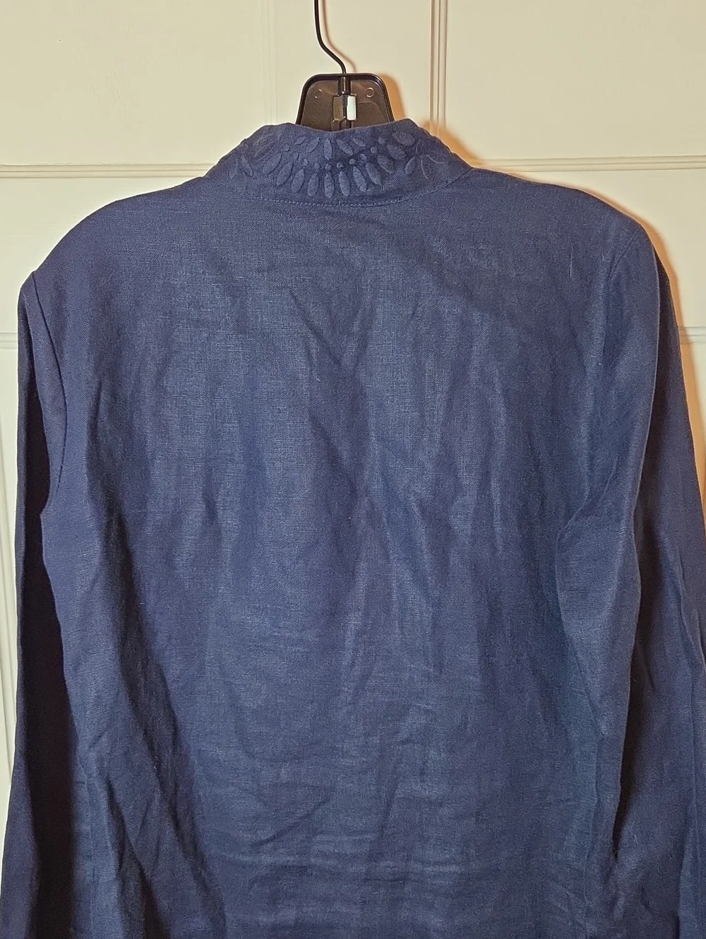 Tory Burch Linen Tory Tunic In Tonal Navy Size 6